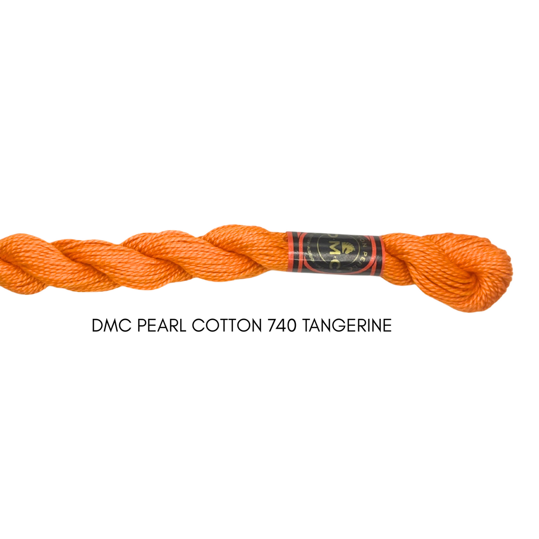 DMC Perle Cotton Size 3 740 Tangerine