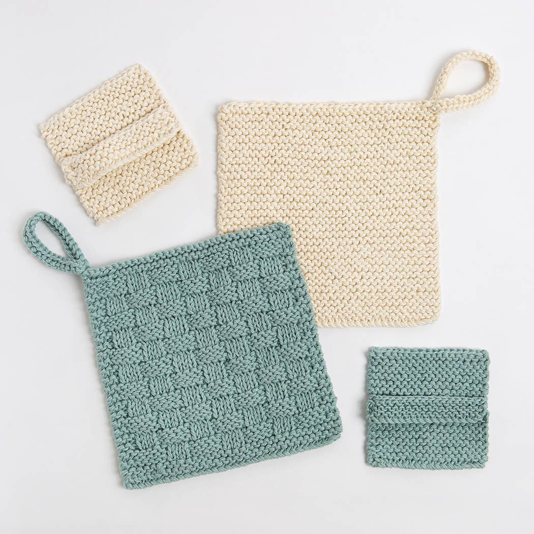 Face Cloth and Scrub Pad Beginner Knitting Kit