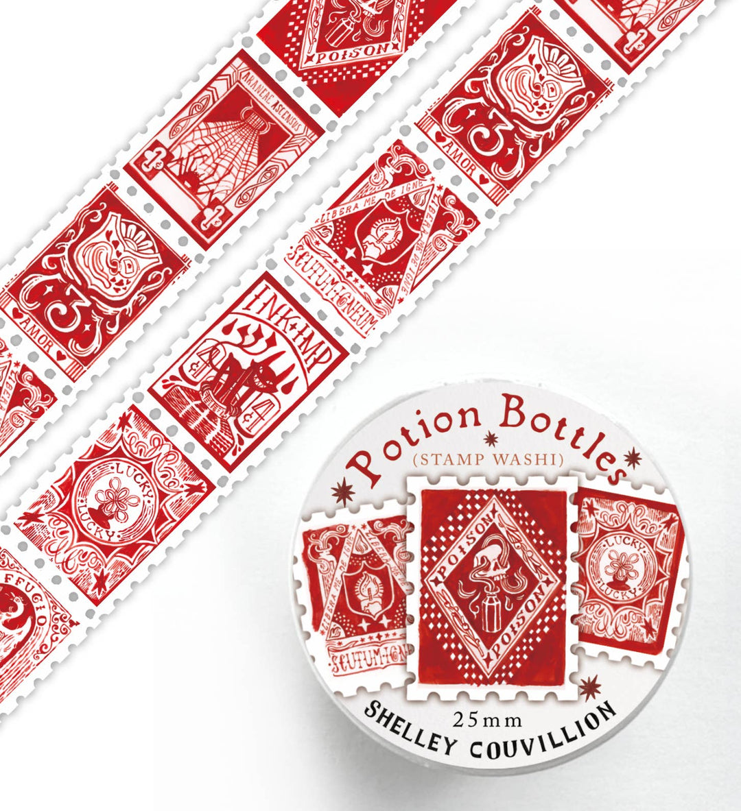 Potion Bottles Stamp Washi Tape / Dark Academia / Bookish