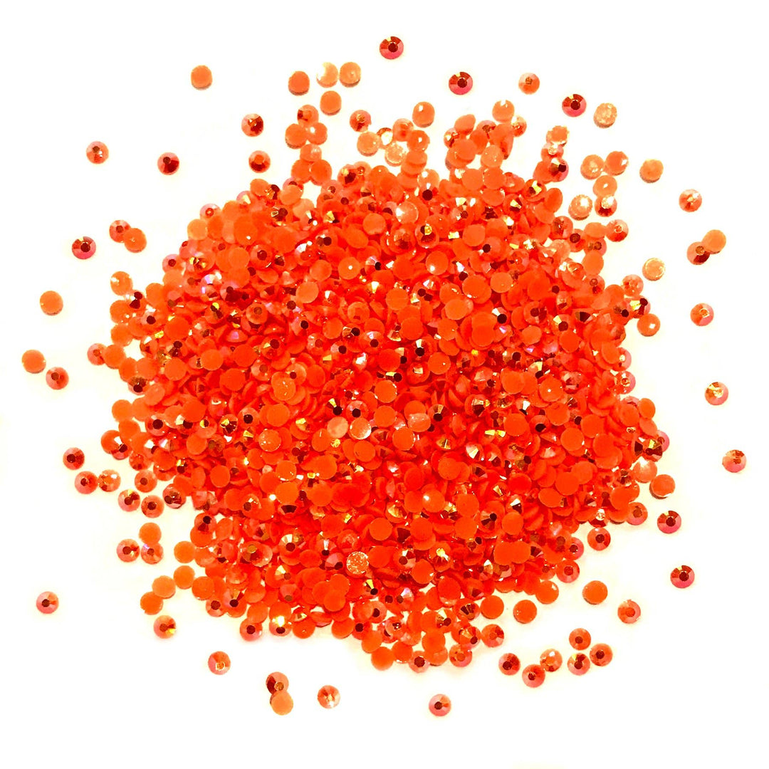 Mid Orange AB Flat Back Jewelz
