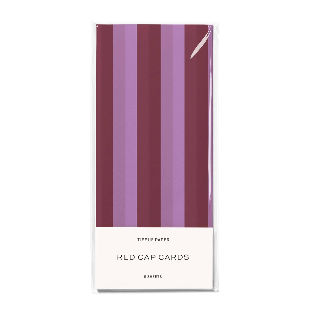 Eggplant and Lilac Stripes tissue paper