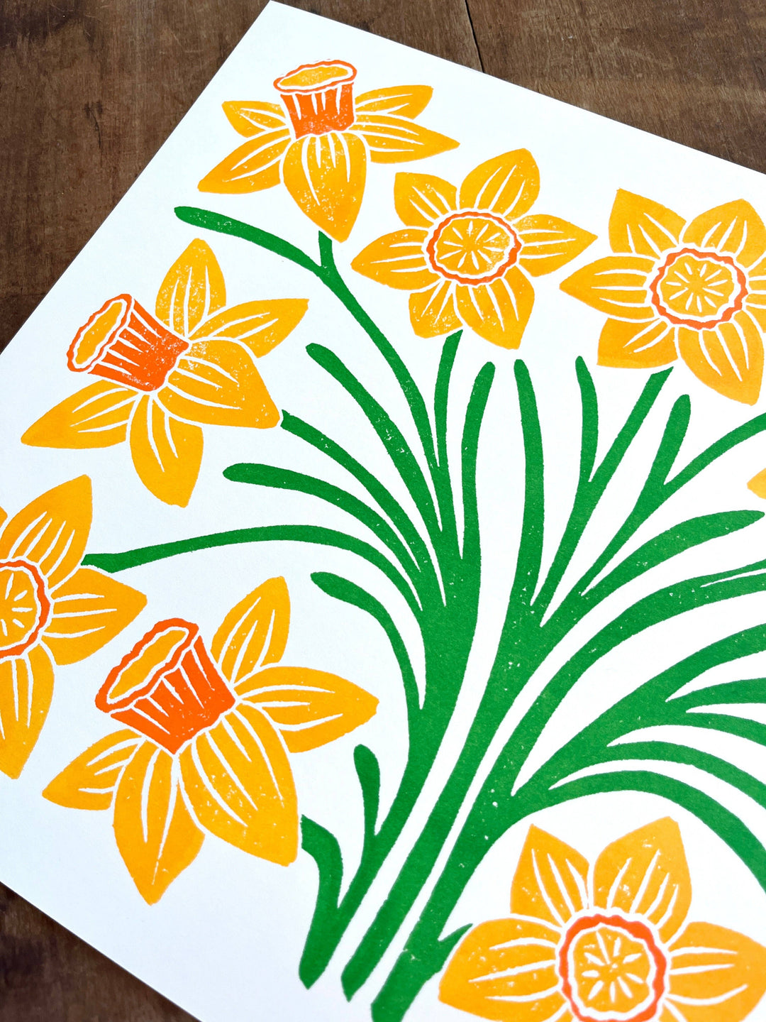 Garden Series: Daffodil Risograph Print