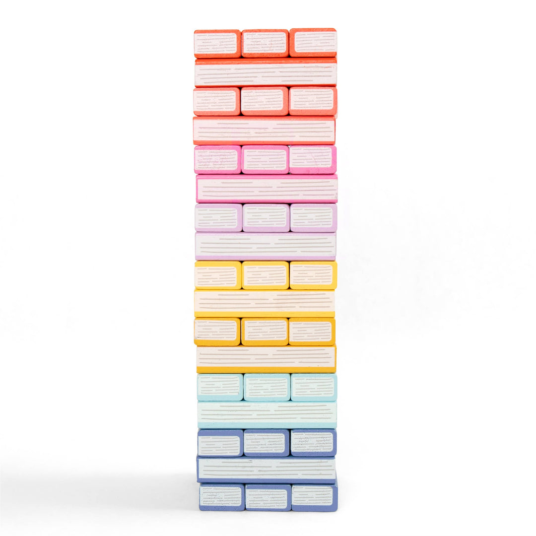 Tumbling Book Stack - Wooden Block Stacking &amp; Balance Game