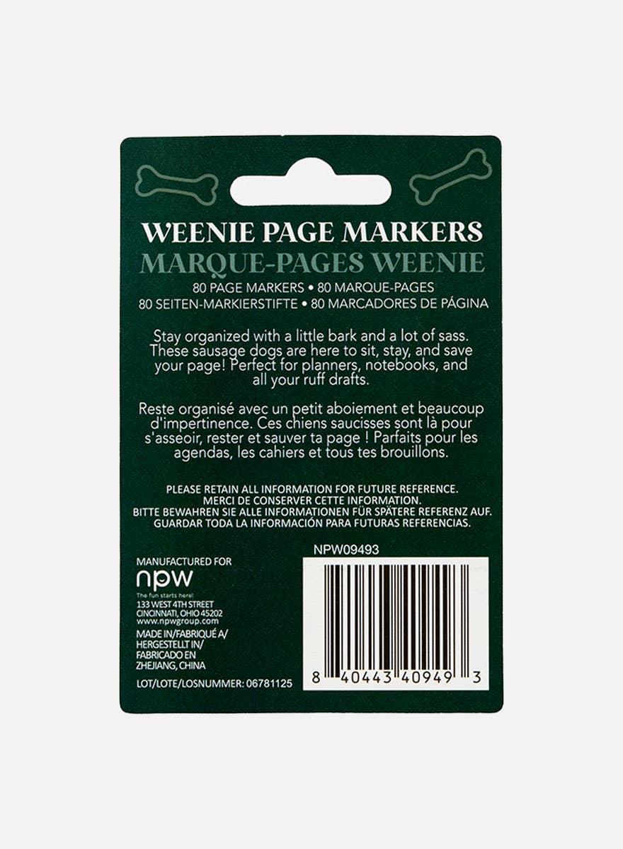 Weenie Page Markers - 4 Pack