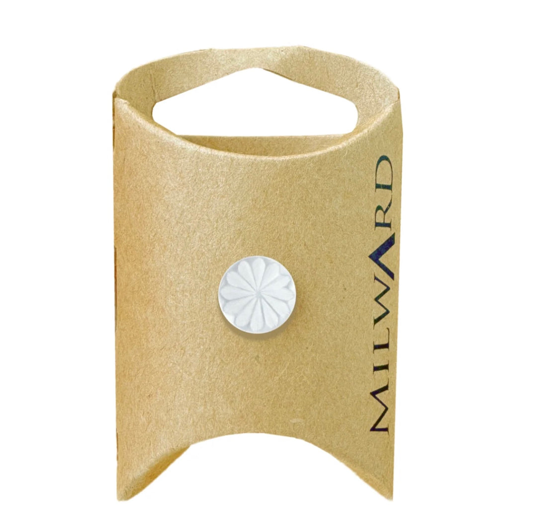 Milward White Shank Flower Cut Button