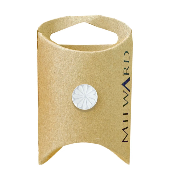 Milward White Shank Flower Cut Button