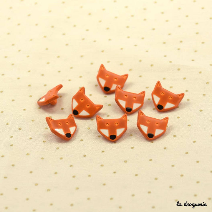 Funny Beast Fox Button 15 mm