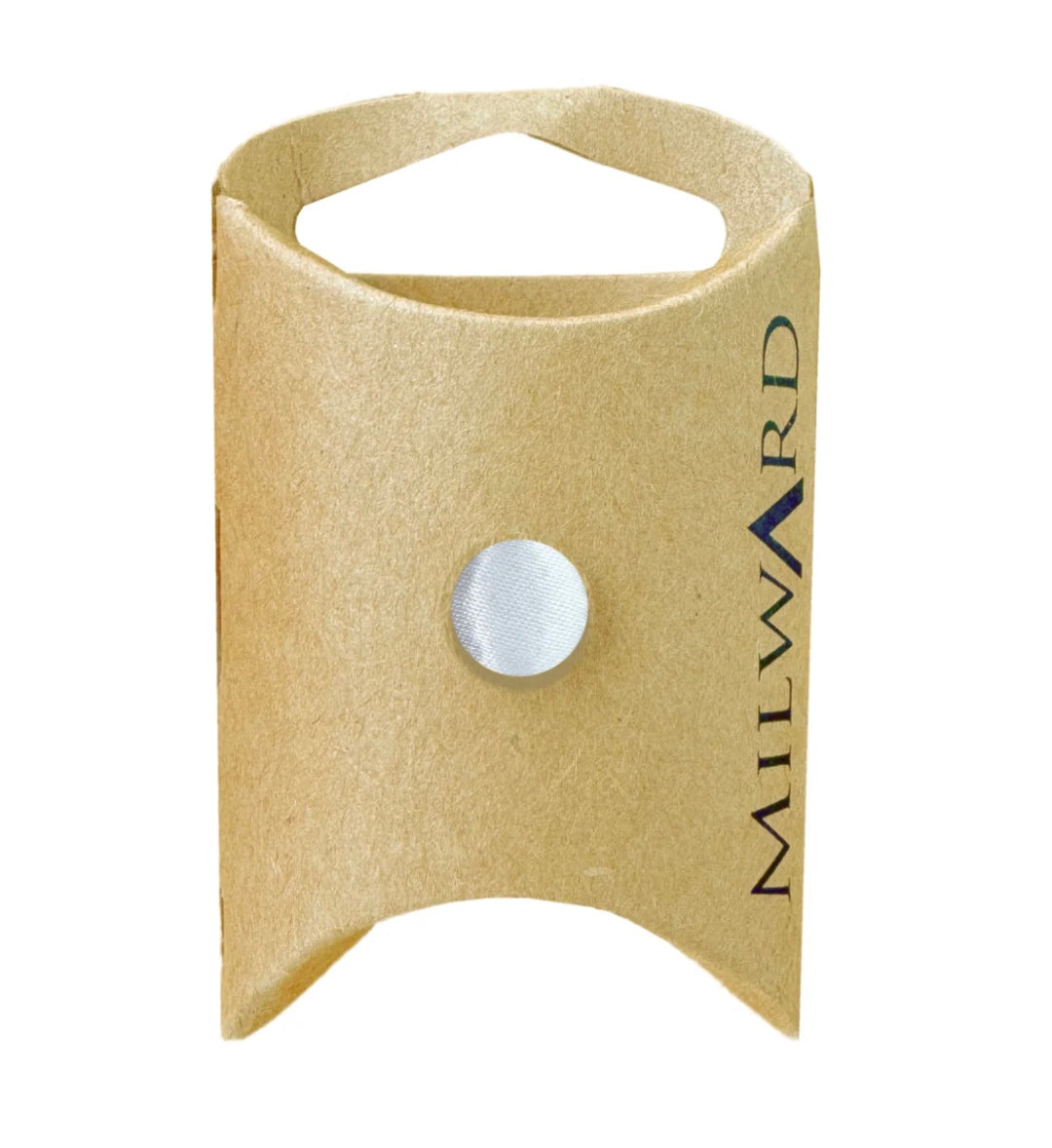 Milward White 10mm Shank Satin Covered Button