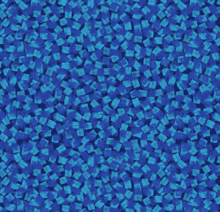 Creative Landscapes by the 1/4 Yard - Brush Texture Dark Blue