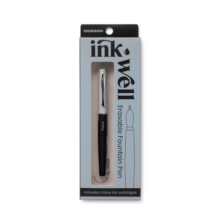 INK WELL ERASABLE FOUNTAIN PEN - BLACK/GRAY
