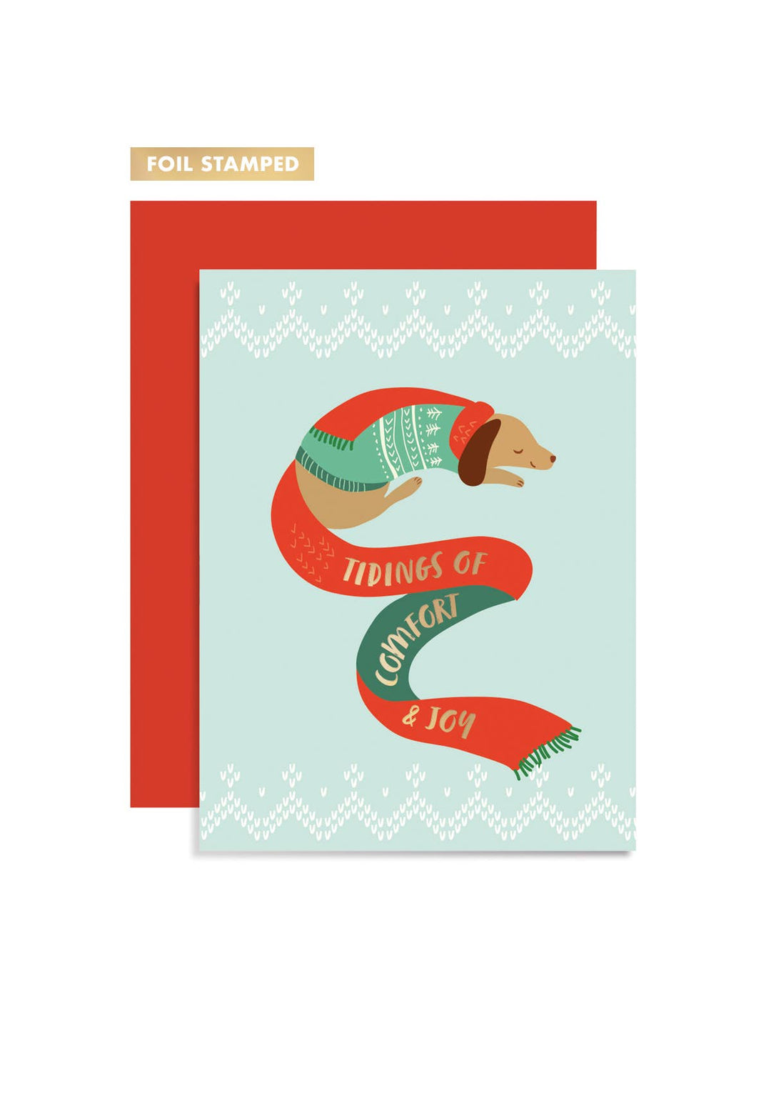 Cozy Dachshund Greeting Card