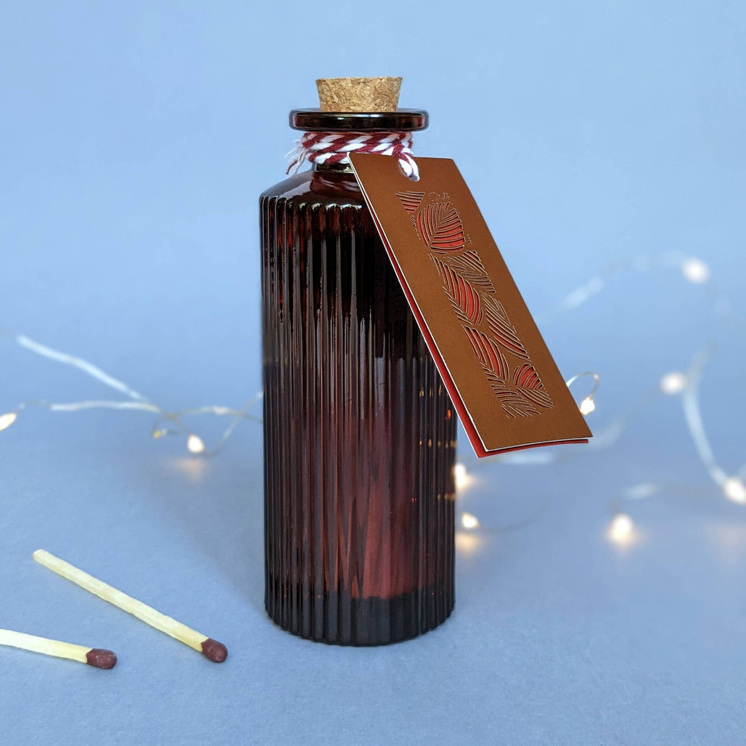 Matches In Red Ribbed Jar