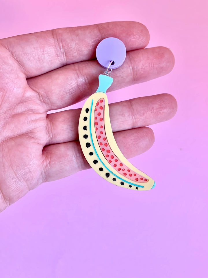 Pastel Banana Earrings