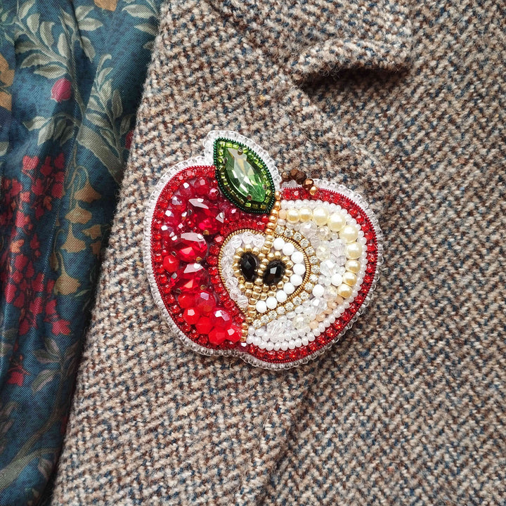 Fruit Bead Embroidery Kit: DIY Needlework Craft (Set of 4)