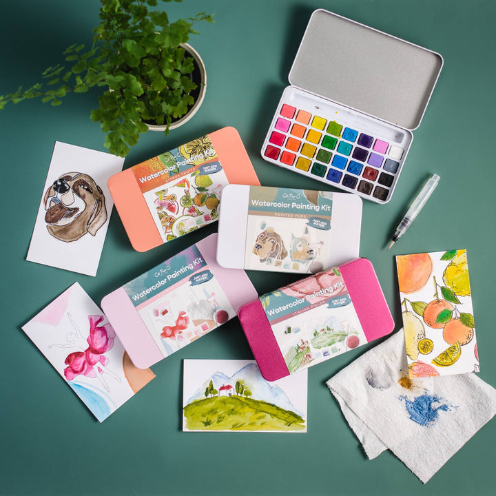 Wildflower Meadow Watercolor Painting Kit