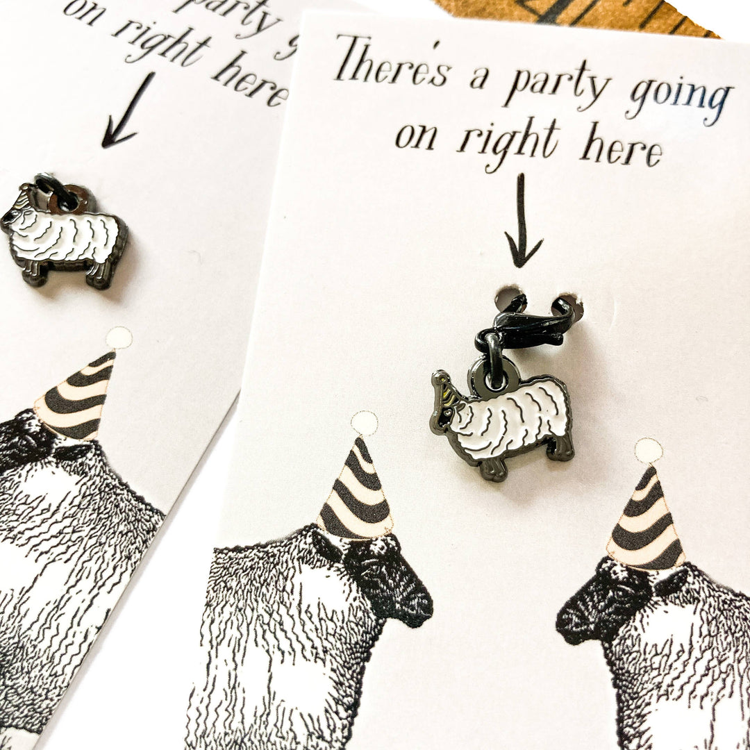 Party Sheep Stitch Marker
