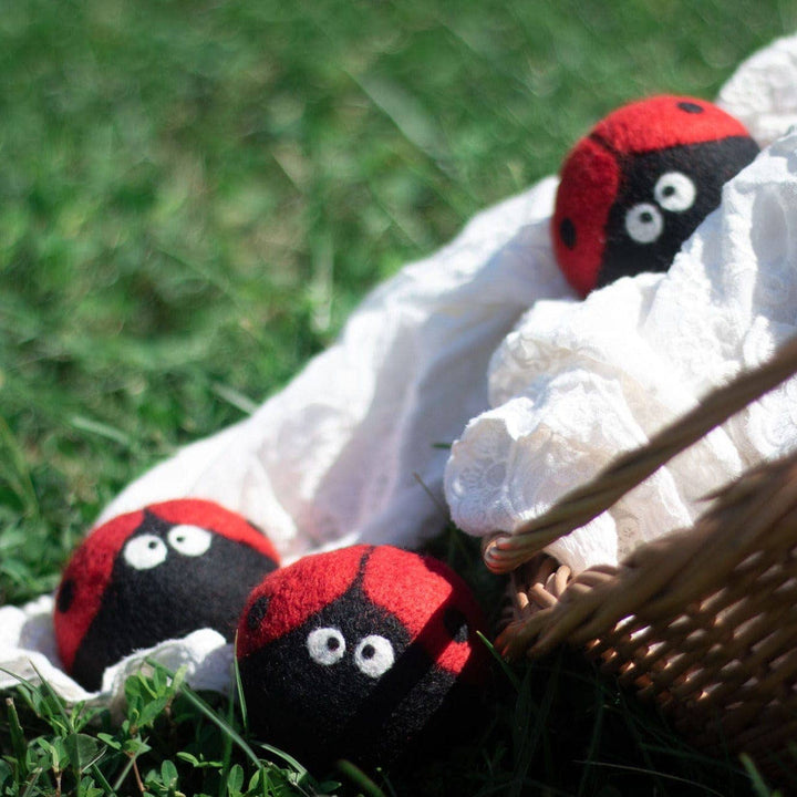 Ladybug Trio Eco Wool Dryer Balls