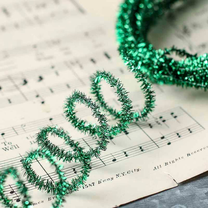 10 Yards Tinsel Skinny Wired Cord Garland - Select Color