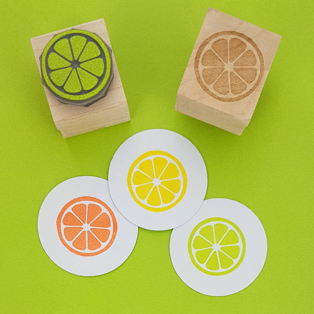 Citrus Slice Mini Rubber Stamp