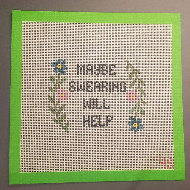 Needlepoint Subversive Maybe Swearing Will Help canvas