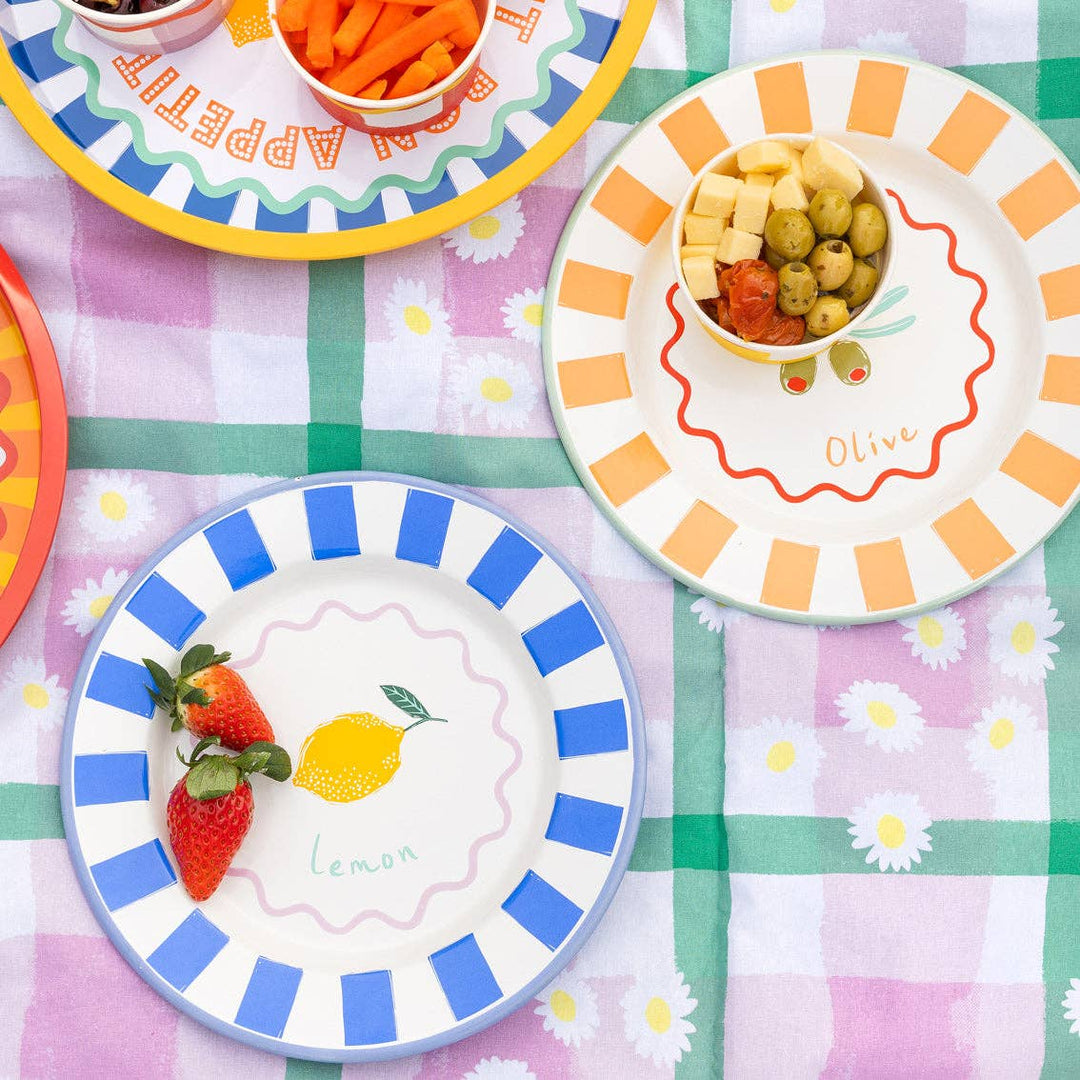 Olive Enamel Plate - 25cm | Tableware |