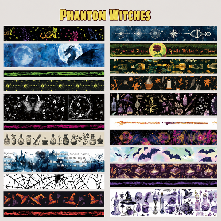 Phantom Witches Washi Tape Set - 37 Rolls