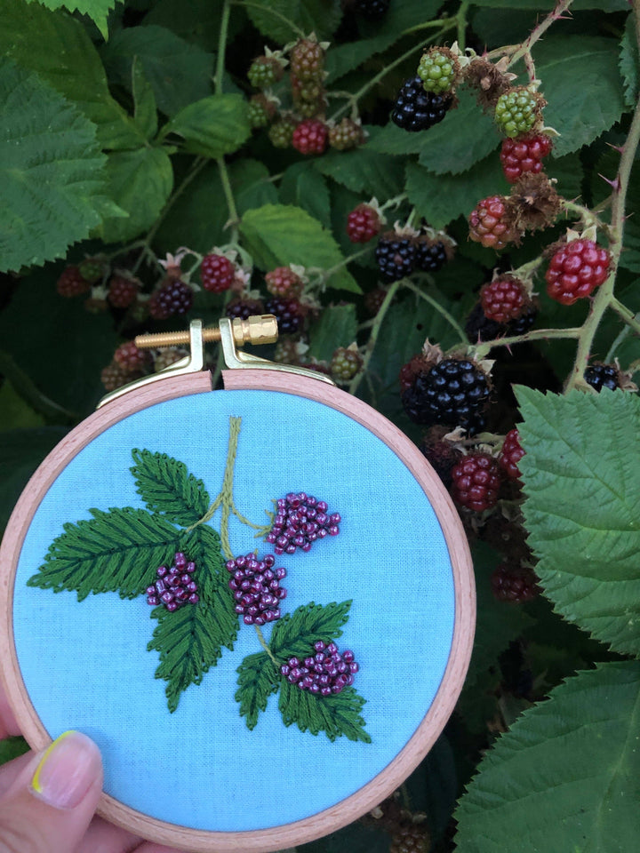 Beaded Berries - Botanical Embroidery Kit for Intermediate Stitchers