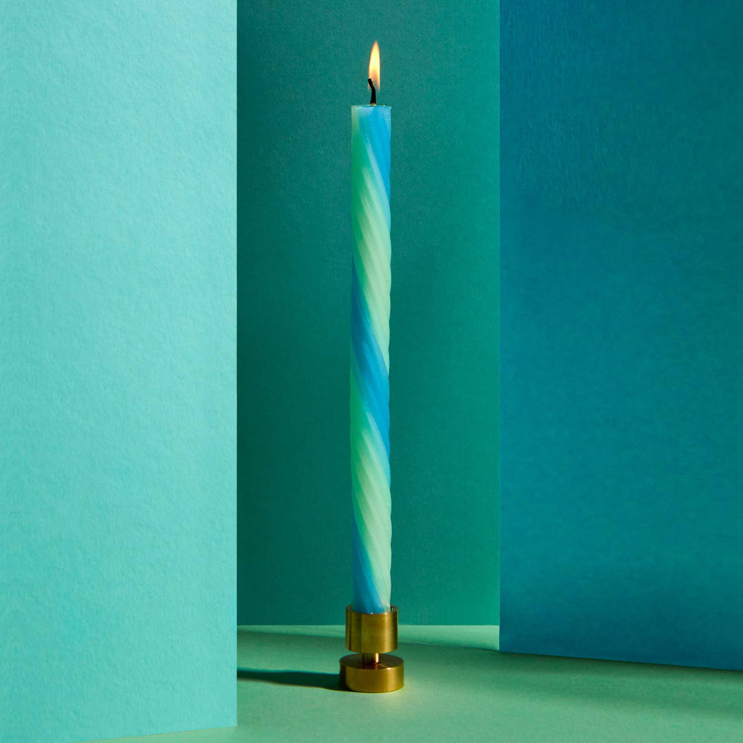 Rope Candles - Mint (2 Pack) - 11" Vibrant Taper Candles