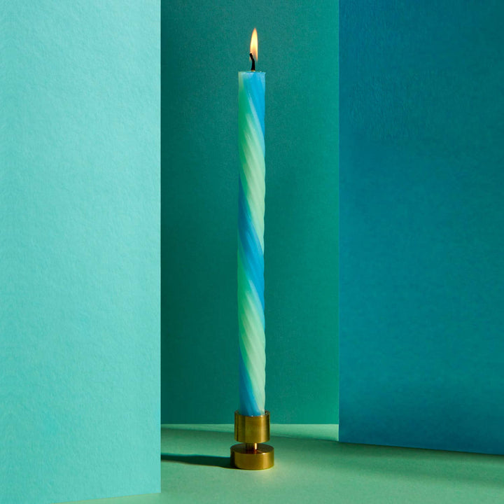 Rope Candles - Mint (2 Pack) - 11" Vibrant Taper Candles