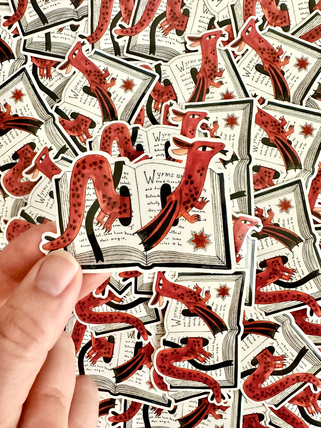 Book Wyrm - Book Worm - DND - Bookstore - Library Sticker