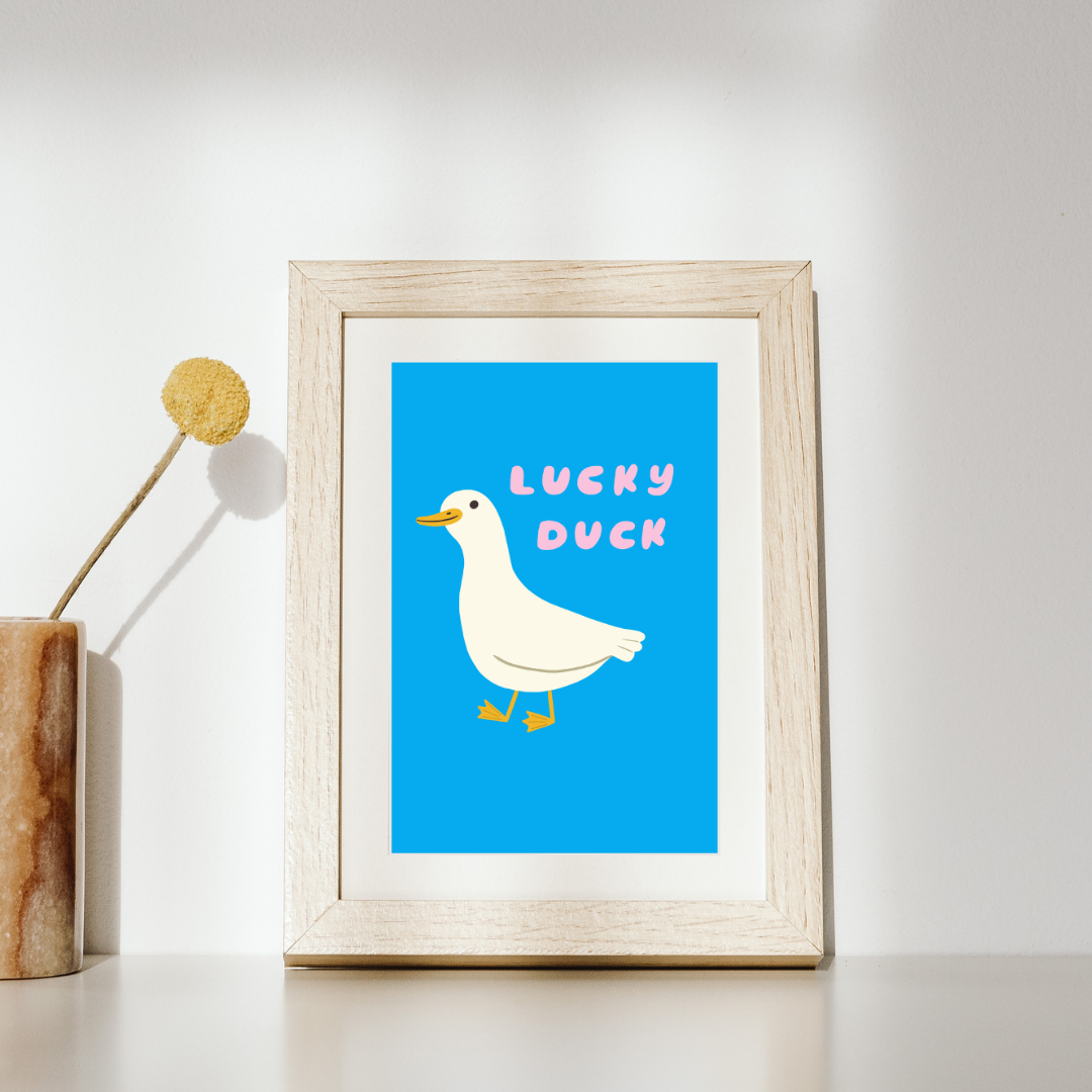 Lucky Duck Art Print