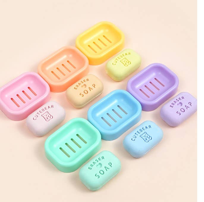 CUTE BEAR Soap Eraser - School writing  Desk Essencials