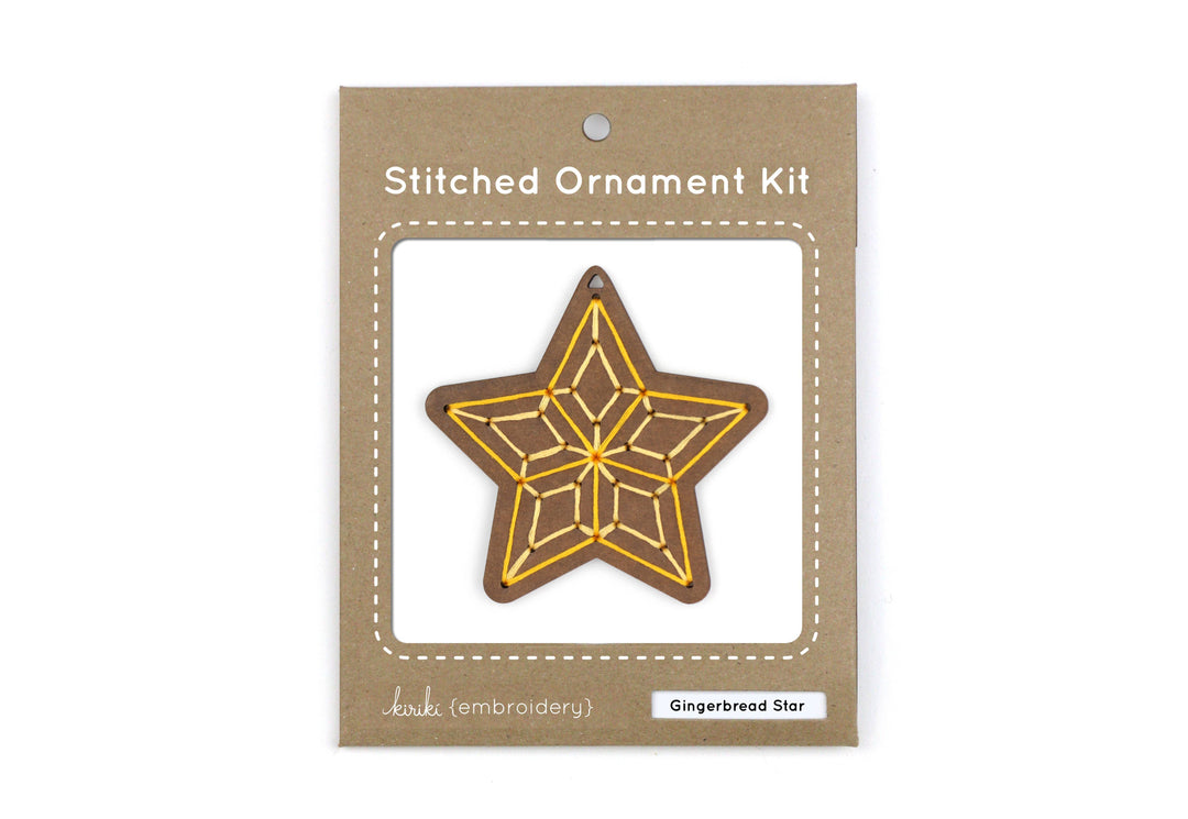 Gingerbread Star - DIY Stitched Ornament Kit