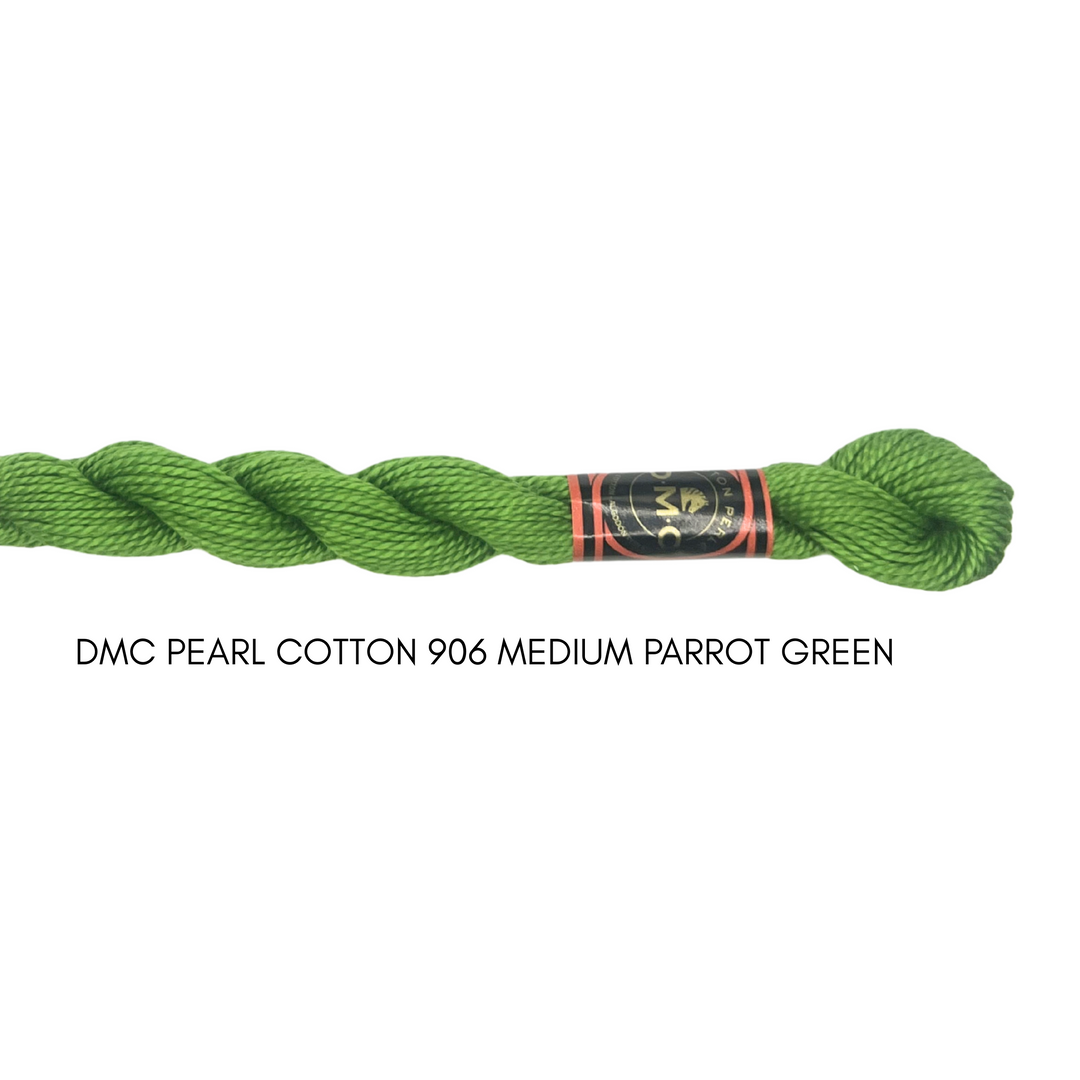 DMC Perle Cotton Size 906 Med. Parrot Green