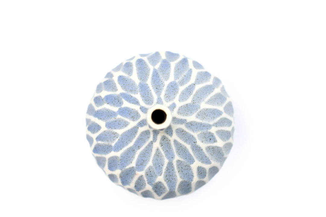 Handcrafted Porcelain Bud Vase Blue Congo