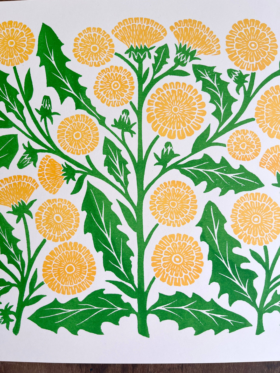Garden Series: Dandelion Risograph Print