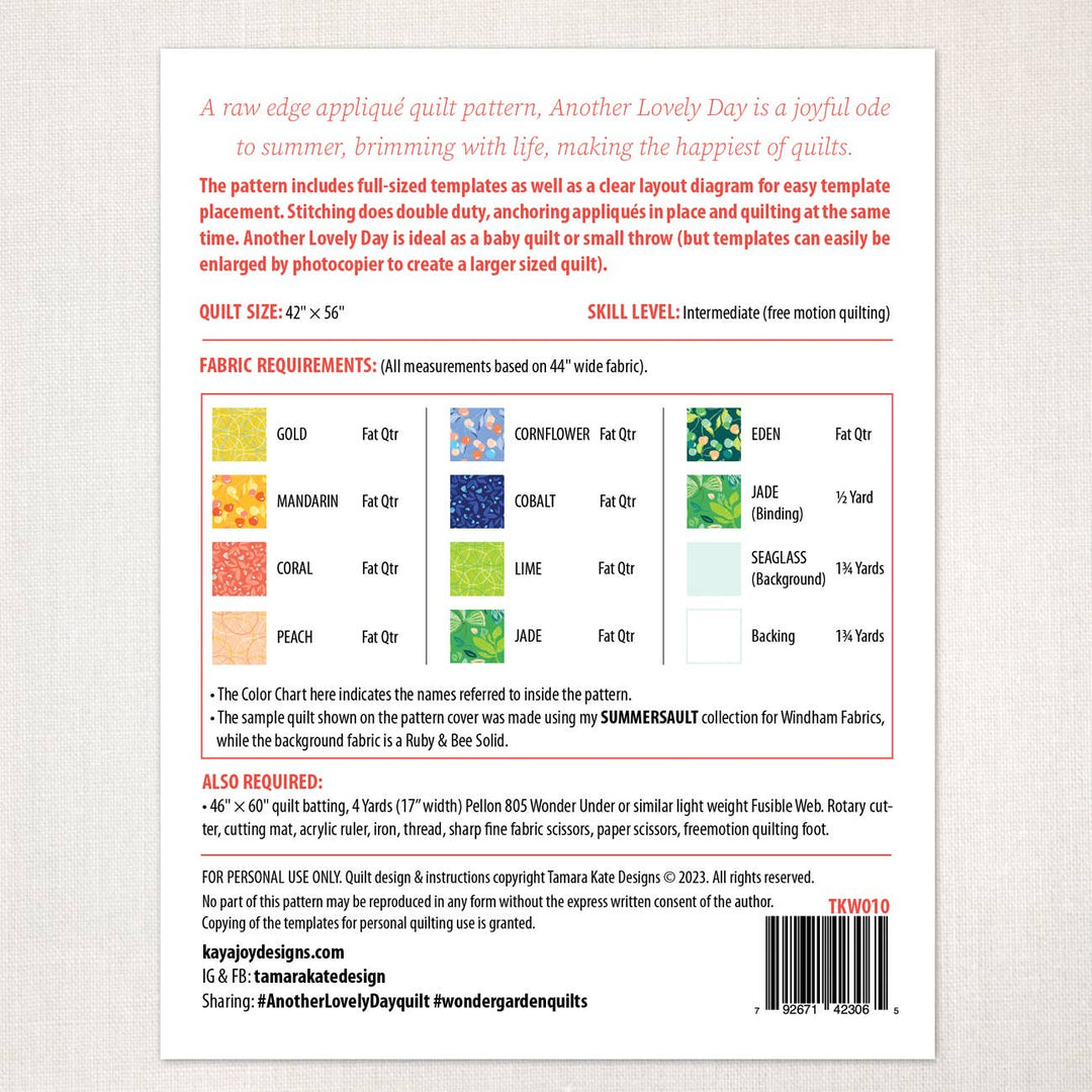 Another Lovely Day Quilt Pattern