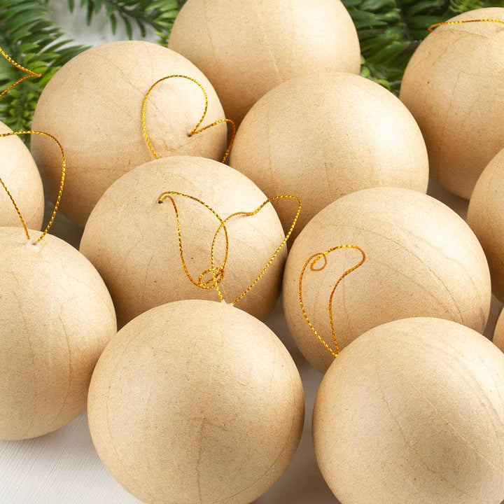 3" Paper Mache Ball Ornament