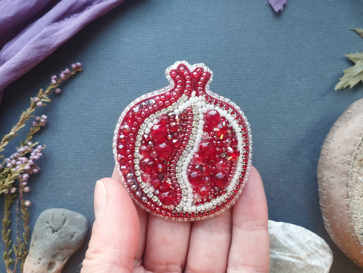 Fruit Bead Embroidery Kit: DIY Needlework Craft (Set of 4)