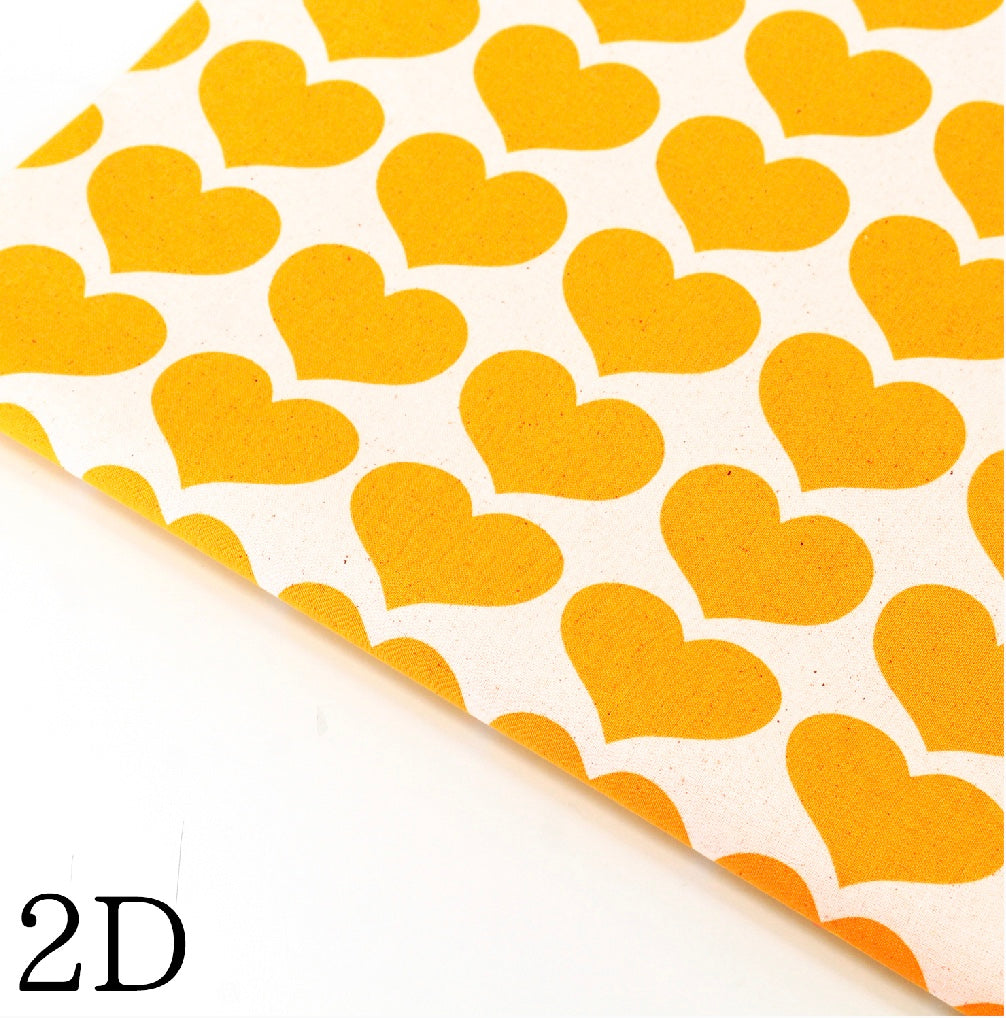 Color Palette Hearts by the 1/4 Yard - Yellow