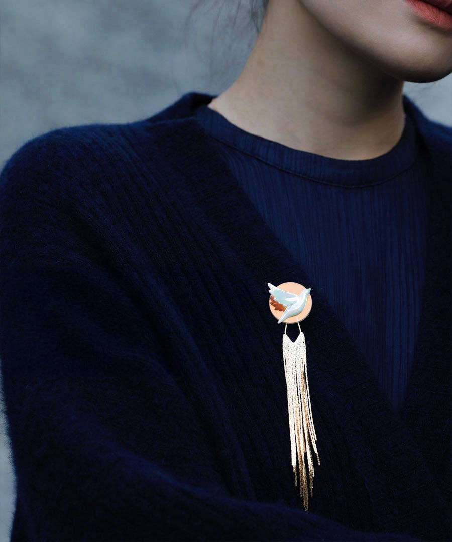 YIHE Ceramic Brooches "Inseparable"