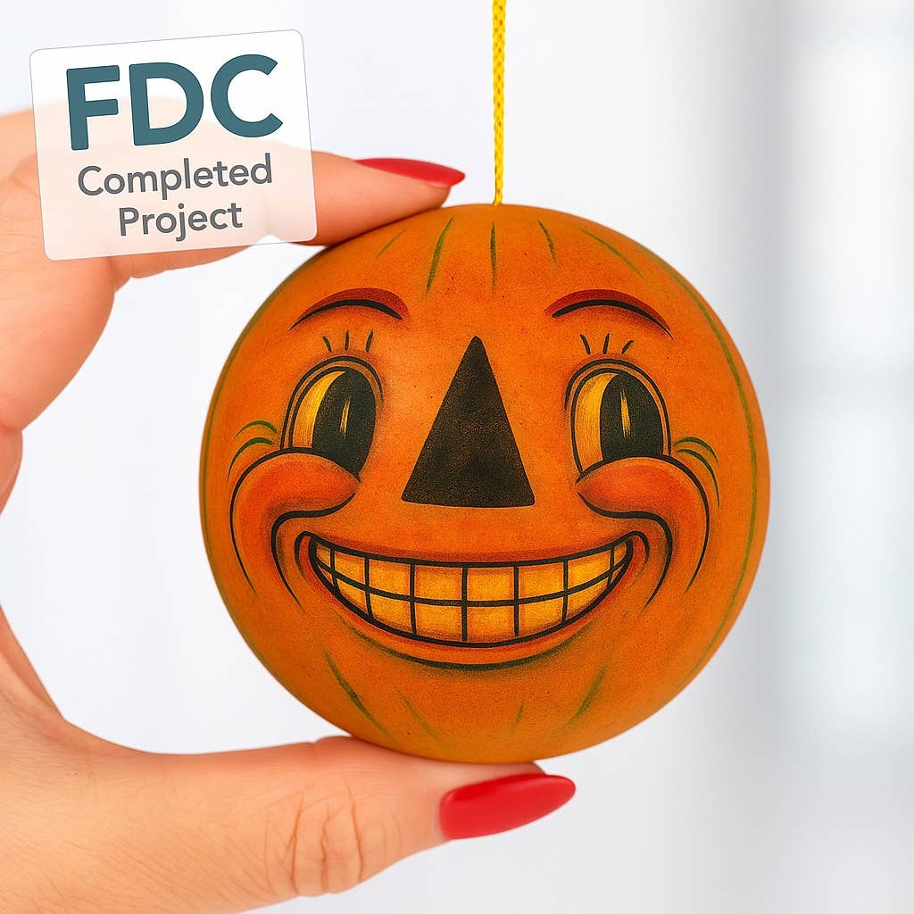 3" Paper Mache Ball Ornament