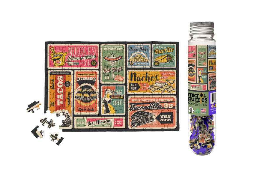 Food retro design for foodies