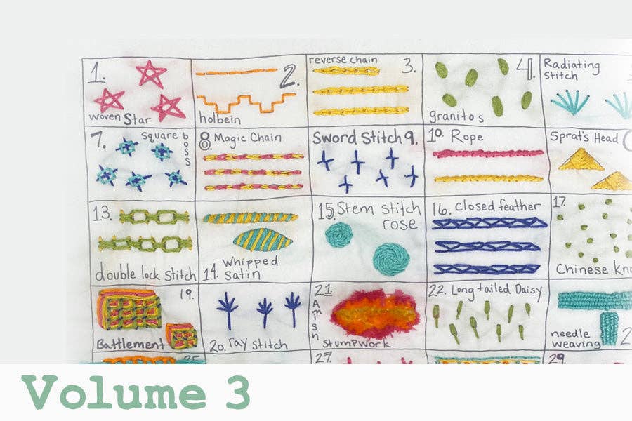 30 Day Sampler Embroidery Kit with Videos - Volume 3