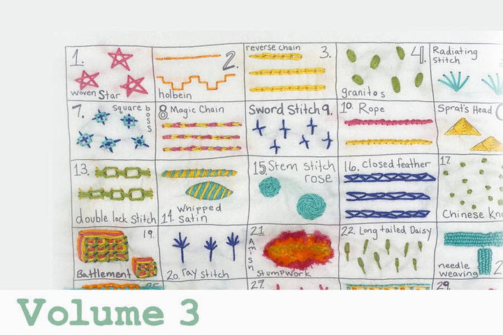 30 Day Sampler Embroidery Kit with Videos - Volume 3