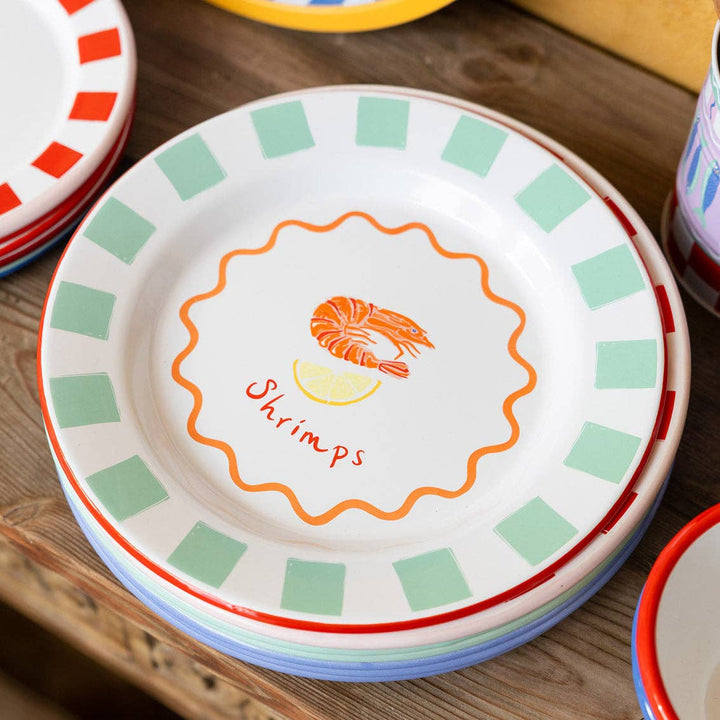 Shrimp Enamel Plate - 25cm | Kitchenware |