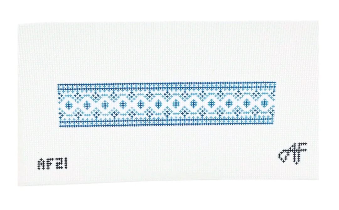 Provence Keychain Blue Needlepoint Canvas