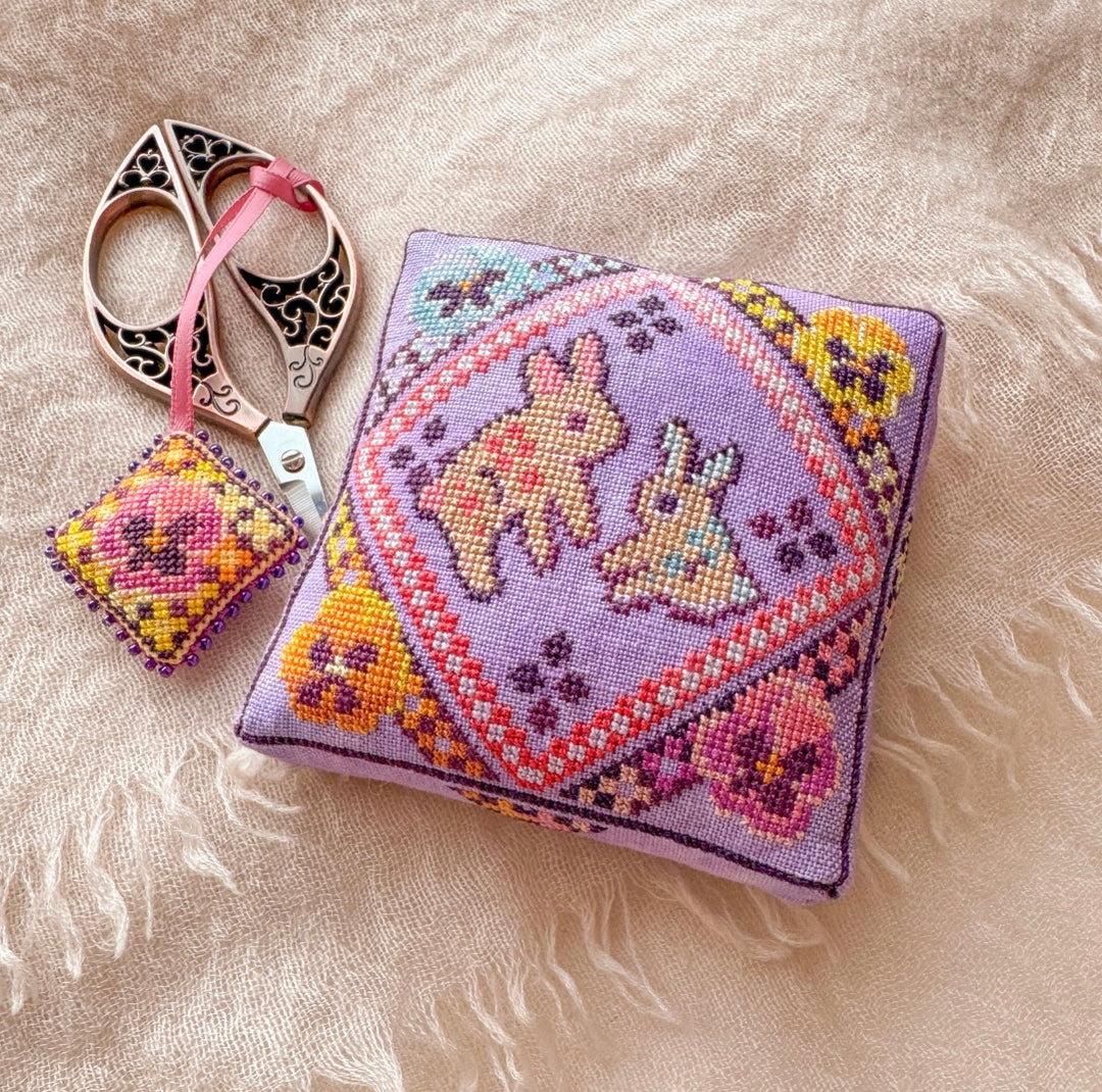 Pansy Picnic Cross Stitch Pattern