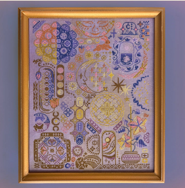 Moon Sampler Cross Stitch Pattern