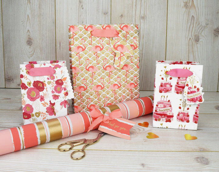 Pink Painterly Roll Wrapping Paper
